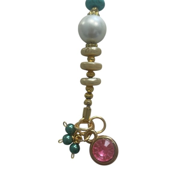 Spring Handmade Beaded Turquoise Dyed Howlite Bracelet - Picture 6 of 9